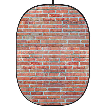 Godox Collapsible Backdrop 1.5 x 2m Brick Wall Background Easy Set Up with Wrinkle-Free Self-Supporting Collapsible Frame, and Non-Reflective Material for Photography, Live Stream, Vlogging, Video, Picture