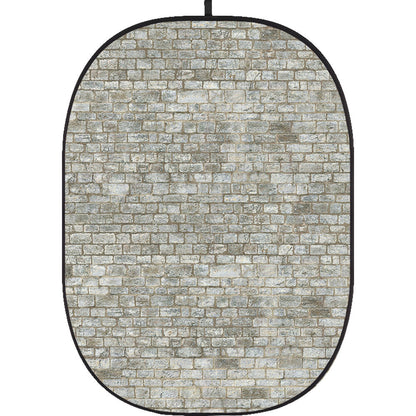Godox Collapsible Backdrop 1.5 x 2m Brick Wall Background Easy Set Up with Wrinkle-Free Self-Supporting Collapsible Frame, and Non-Reflective Material for Photography, Live Stream, Vlogging, Video, Picture