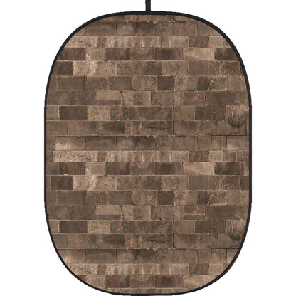 Godox Collapsible Backdrop 1.5 x 2m Brick Wall Background Easy Set Up with Wrinkle-Free Self-Supporting Collapsible Frame, and Non-Reflective Material for Photography, Live Stream, Vlogging, Video, Picture