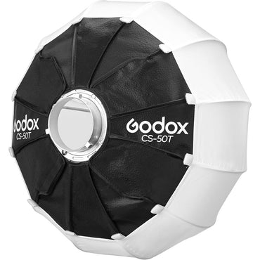 Godox CS-50T/CS-65T/CS-85T Collapsible Lantern Softbox for Bowens Mount with Foldable Quick Install Portable Round Shape, 270 Beam Spread, Quick Set-Up, for Small Space Studio Live Streaming, Video Shooting