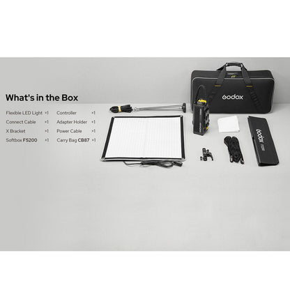 Godox KNOWLED F600Bi 48 x 48" 600W / F400Bi 25 x 48" 400W / F200Bi 25 x 25" 200W Bi-Color Foldable LED Light Mat Panel, 2.4Ghz Wireless & Bluetooth, 2700K  -  8500K CCT, IP65 Dust & Water Resistant, 11 Light Effect Presets for Photo Video