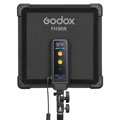 Godox FH50R Flexible RGB and Bi-Color LED Video Panel Light with 2800-6500K Adjustable Temperature, 14 Built-in Lighting Effects, Mobile Phone App Control for Professional Photography and Videography