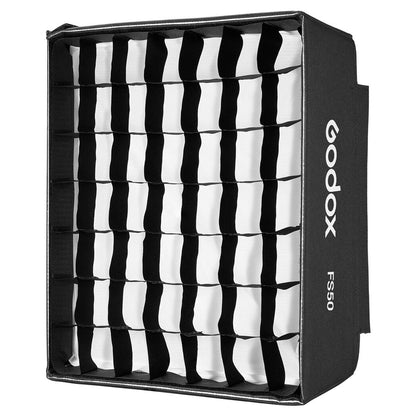 [CLEARANCE] Godox FS50 Foldable Diffusion Rectangular  Softbox with Removable Light Grid for FH50Bi and FH50R Flexible LED Light Panels