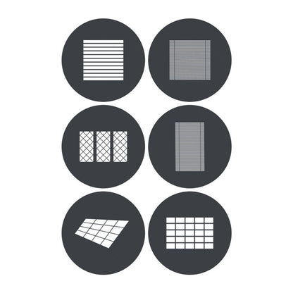 Godox GP-GS4 Gobo Set Spotlight Attachment Mount (6PCS) with Six Different Window Patterns,148mm Diameter for MG1200Bi LED Monolight for Photo, Video, Film