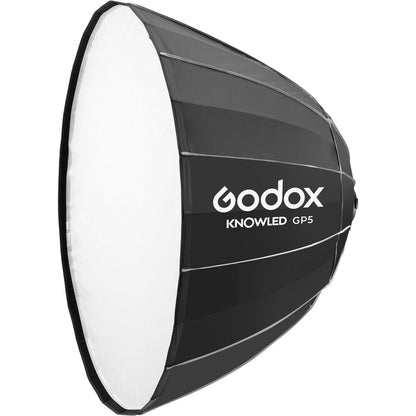 Godox GP5 150cm Round Parabolic Softbox Built-In Speed Ring, G mount, KNOWLED MG1200Bi Bi-Colour LED Light for Studio Photography and Lighting