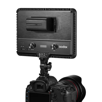 [CLEARANCE] Godox LDP8BI Bi-Color / LDP8D Daylight LED Video Light Panel 5600K / 2800-6500K 5V 10W (5.8 x 4.1") with 8 - 11 FX Effects, Adjustable Cold Shoe Mount, DC / NP-F Battery Power Supply (Battery Sold Separately)