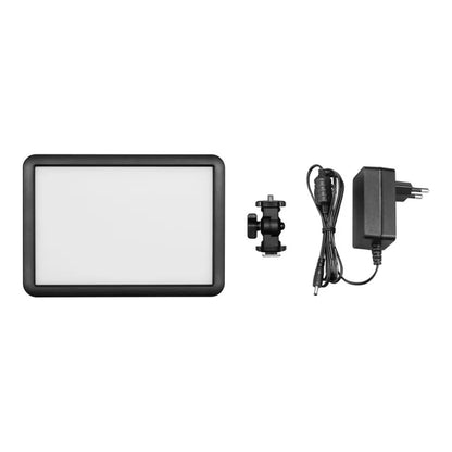 Godox LDP18BI Bi-Color / LDP18D Daylight LED Video Light Panel 5600K / 2800-6500K 12V 22W (8.3 x 5.9") with 8 - 11 FX Effects, Adjustable Cold Shoe Mount, DC / NP-F Battery Power Supply (Battery Sold Separately)