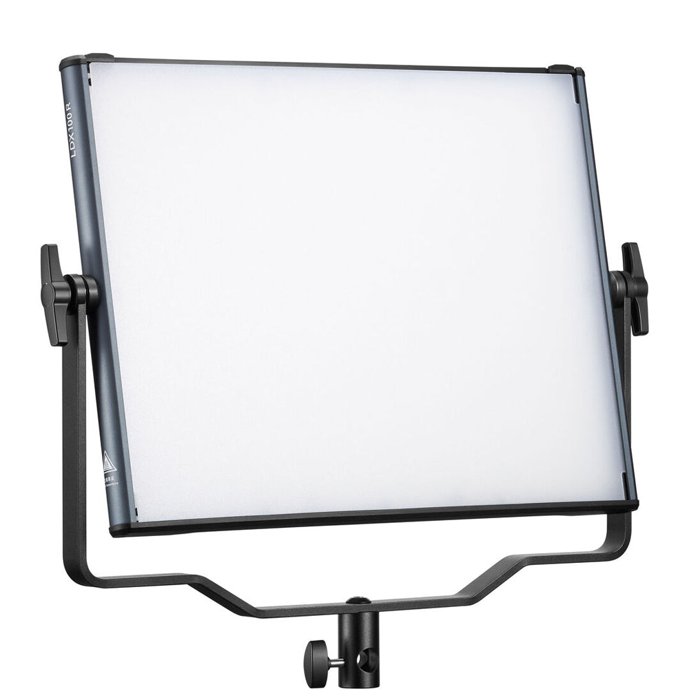 Godox LDX100Bi / LDX100R RGB 18 x 16" LED Panel Light with Swivel Bracket, 11 to 14 Built-In Lighting Effects, and Mobile App Control for Professional Studio Photography and Videography