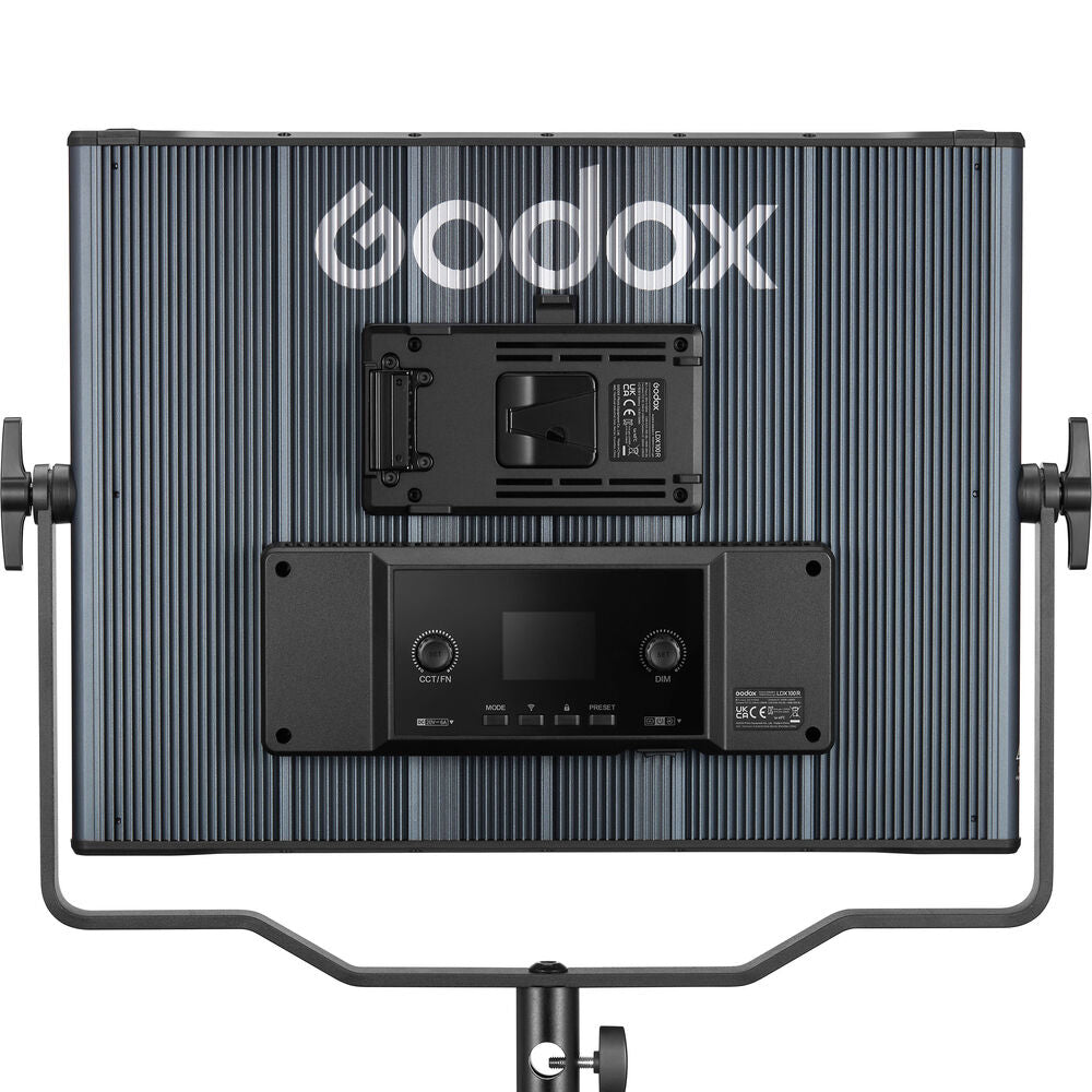 Godox LDX100Bi / LDX100R RGB 18 x 16" LED Panel Light with Swivel Bracket, 11 to 14 Built-In Lighting Effects, and Mobile App Control for Professional Studio Photography and Videography