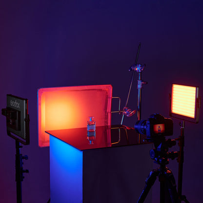 Godox LDX50Bi / LDX50R RGB 14 x 12" LED Panel Light with Swivel Bracket, 11 to 14 Built-In Lighting Effects, and Mobile App Control for Professional Studio Photography and Videography