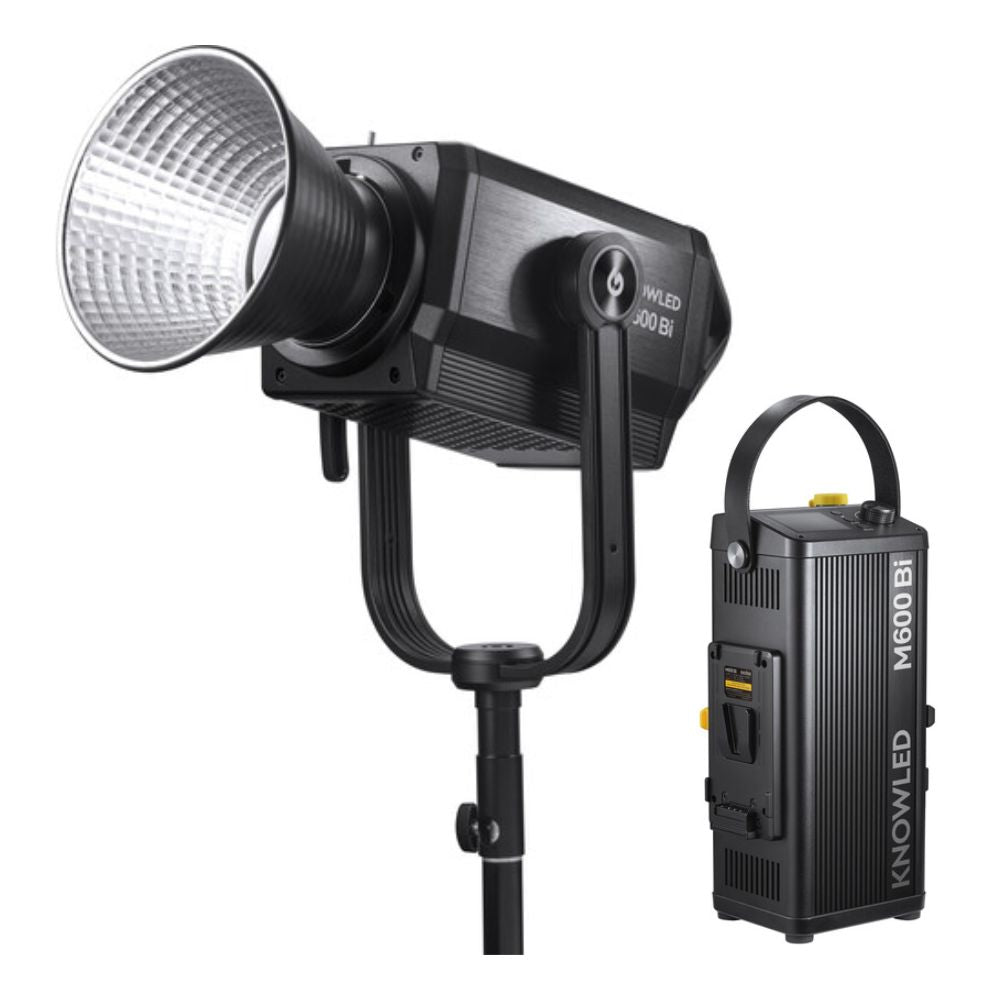 Godox M600Bi / M600D KNOWLED Bi-Color / Daylight LED COB Light 730W 2800-6500K / 5600K CRI 96 TLCI 97 with Bowens Mount Reflector and DMX, Bluetooth APP, 2.4GHz Wireless and Onboard Controls for Film Production and Studio Lighting