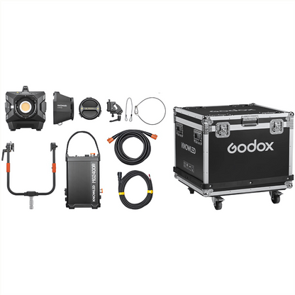 Godox KNOWLED MG2400Bi Bi-Color LED Monolight & MG2400R RGBW Full-Color LED Monolight with 2600W Bi-Color, 2650W RGB, 1800–10,000K, 96+ CRI/TLCI, IP65 Weather Resistance, Multiple Control Options for Professional, Cinematic Production
