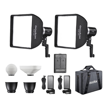 [CLEARANCE] Godox ML30 K2 Dainty LED 2-Light Kit 5600K Color Temperature and up to 12 Lighting Effects Features