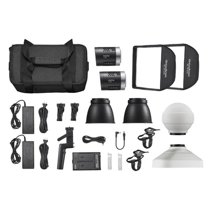 [CLEARANCE] Godox ML30 K2 Dainty LED 2-Light Kit 5600K Color Temperature and up to 12 Lighting Effects Features