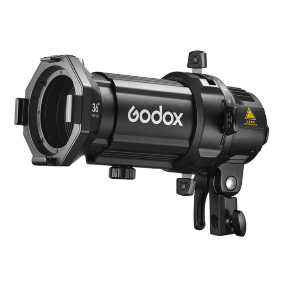 Godox MLPK Projection Attachment with 19° / 26° / 36° Lens Kit for ML30, ML60, and Godox Mount Lights with 360° Rotatable Design, Gobo Set with Holder, and Gel Frame - Production and Studio Lighting Modifiers and Accessories