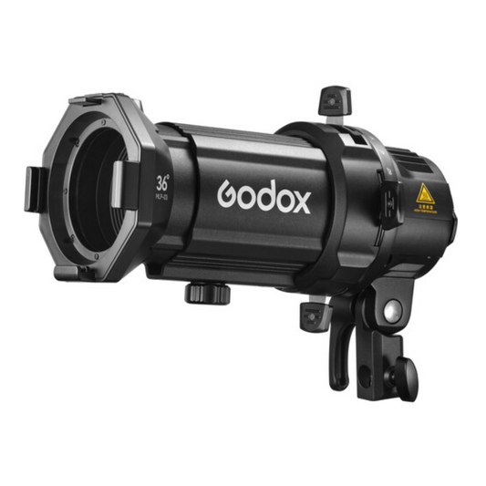 Godox MLPK Projection Attachment with 19° / 26° / 36° Lens Kit for ML30, ML60, and Godox Mount Lights with 360° Rotatable Design, Gobo Set with Holder, and Gel Frame - Production and Studio Lighting Modifiers and Accessories