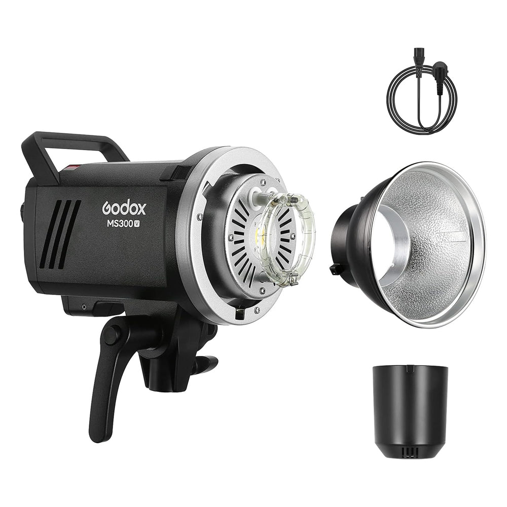 Godox MS300-V 300W Daylight 5600K Studio LED Strobe Monolight Bowen S Mount with 2.4GHz Wireless, LCD Display with Onboard and Mobile App Controls for Lighting and Studio Equipment for Photography