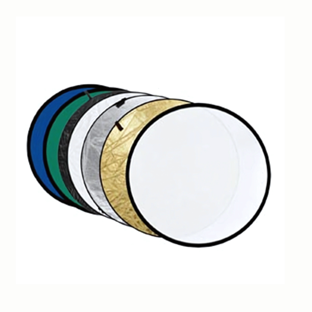 Godox RFT-10 7-in-1 Collapsible Reflector Disc | Round & Oval Photography Reflector in 60cm, 80cm, 60x90cm, 80x120cm, 100x150cm, 110x110cm, 150x200cm & 120x180cm, Multi-Surface: Gold, Silver, Black, White, Translucent, Blue & Green Colors