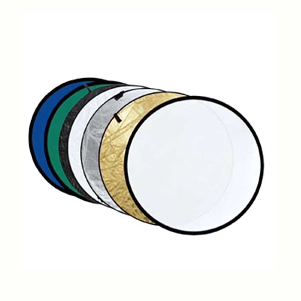 Godox RFT-10 7-in-1 Collapsible Reflector Disc | Round & Oval Photography Reflector in 60cm, 80cm, 60x90cm, 80x120cm, 100x150cm, 110x110cm, 150x200cm & 120x180cm, Multi-Surface: Gold, Silver, Black, White, Translucent, Blue & Green Colors