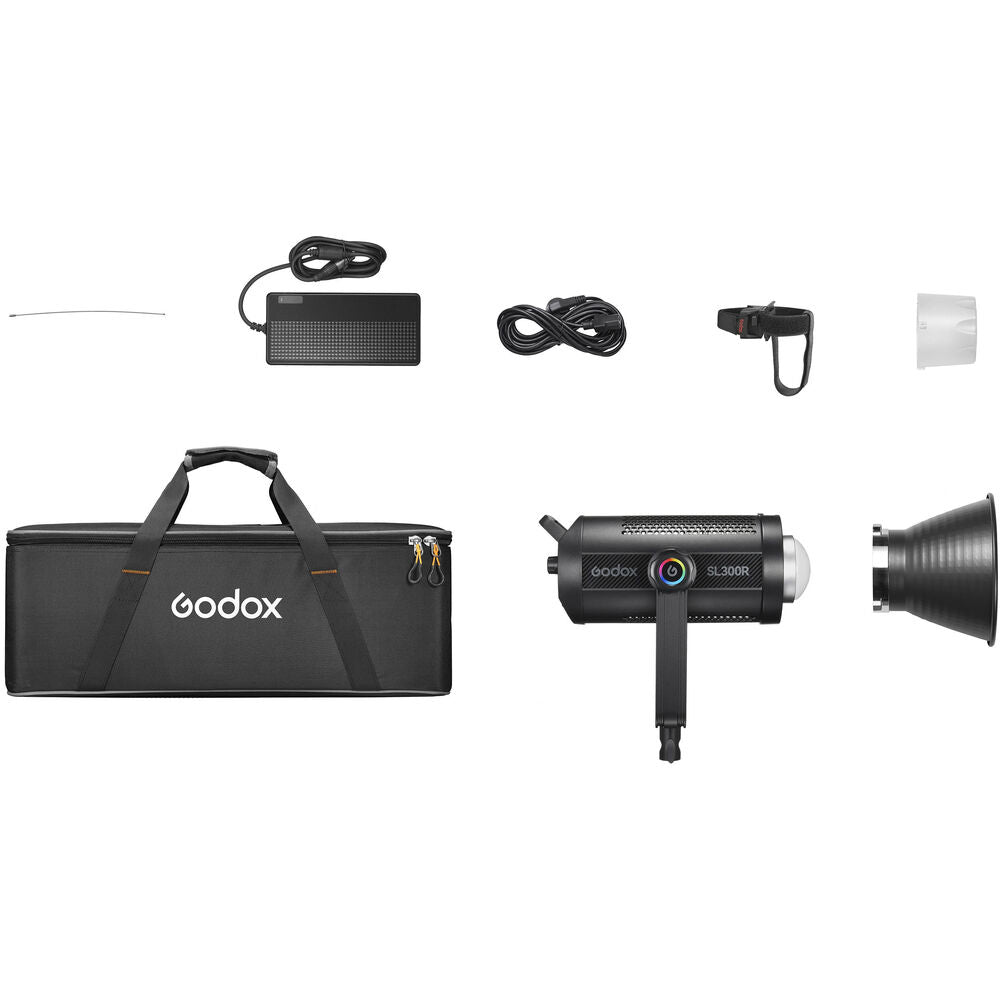 Godox SL300R RGB 10,000K Wireless LED Video Light with Bowens Mount, Effect Presets, Dual Cooling Fans, Onboard, App Control, and Rotatable Yokes for Camera Lighting Studio Photography