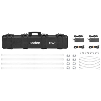 Godox KNOWLED TP4R 8-Light Pixel RGB Studio 122cm Tube Lights Kit Set and TP-P600KIT Power Box, Onboard, DMX, CRMX, RDM, Bluetooth, Wireless App Controls and 17 Special Effect Presets for Studio Light Production and Photography Videography