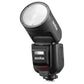 Godox V1Pro N Flash with Round Head, Auto Zoom Control, Range 28-105mm, Tilts 7 to 120, Rotates 330 Degree Built-In LED Modeling Lamp for Nikon i-TTL