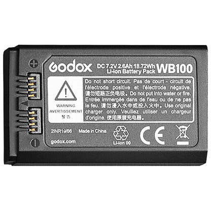 Godox WB100 2600mAh Lithium-Ion Rechargeable Battery for AD100PRO Pocket Flash  - Studio Lighting and Equipment Accessories