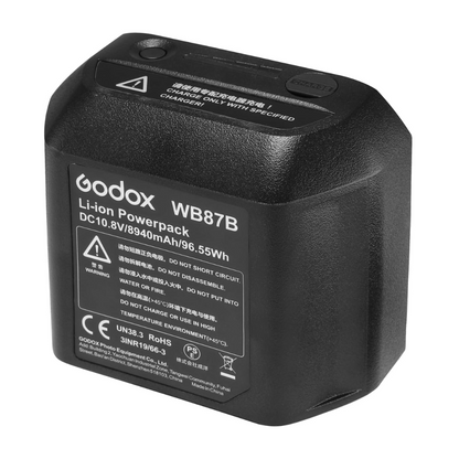 Godox WB87B WB87 8940mAh Rechargeable Lithium-Ion Battery Pack for AD600 / AD600B / AD600M / AD600BM Series with 500 Full Power Flashes