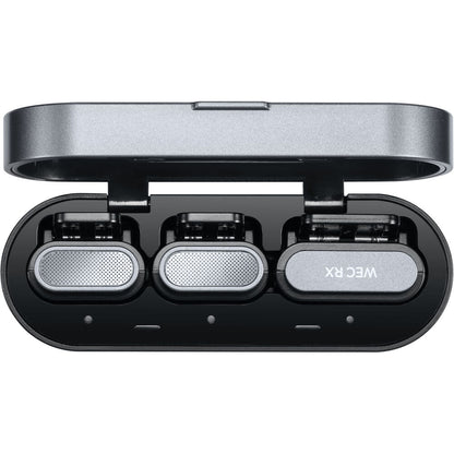 Godox WEC Kit 1 Person / Kit 2 Person 2.4 GHz Wireless Clip-On Lavalier Microphone System with 3.5mm TRS Audio Output, 200m Max Range, Noise Reduction, Dual Channel Receiver, LED Indicators and Type-C Interface for Vlogging, Interview