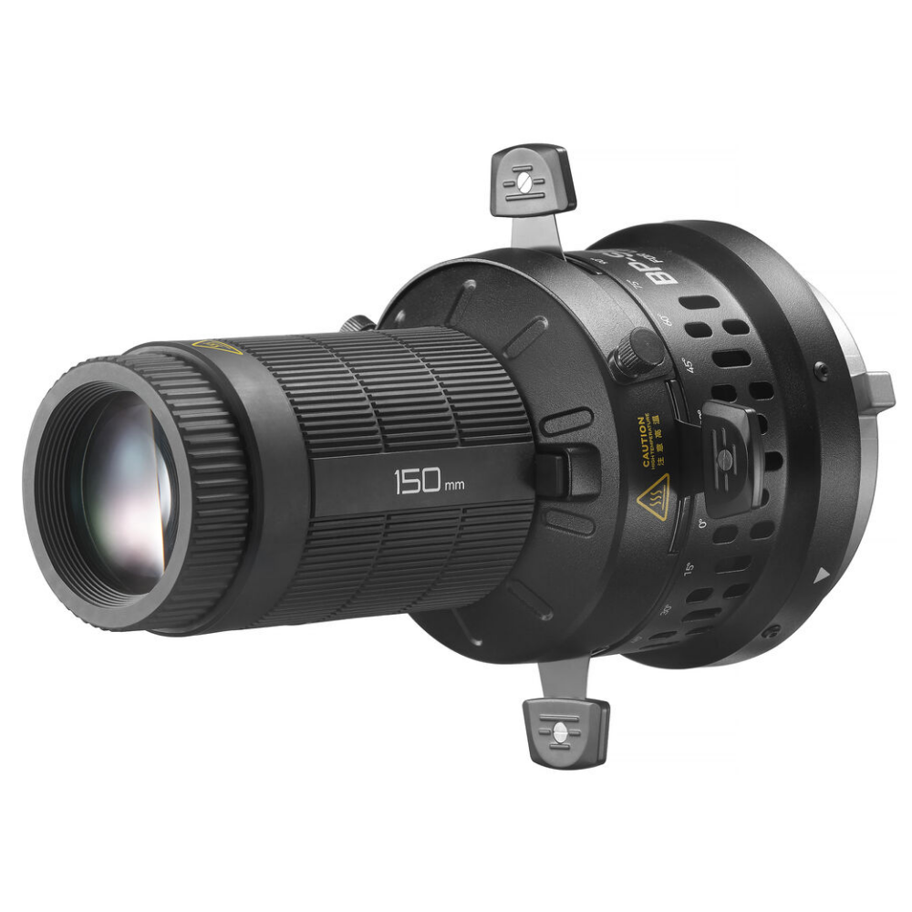 Godox BP-SE 150mm / 85mm / 65mm LED Optical Projection Lens Attachment Kit for Litemons LA150R LA200R LA300BI LA300R Series with 4 Adjustable Leaves, 360° Rotatable Design, Bowens Mount, Gobo Set with Holder and Gel Frame