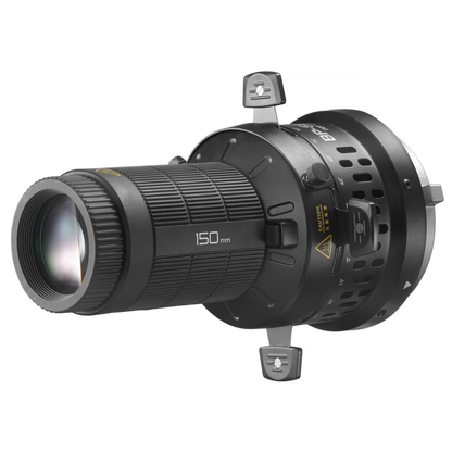 Godox BP-SE 150mm / 85mm / 65mm LED Optical Projection Lens Attachment Kit for Litemons LA150R LA200R LA300BI LA300R Series with 4 Adjustable Leaves, 360° Rotatable Design, Bowens Mount, Gobo Set with Holder and Gel Frame