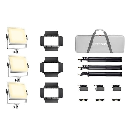Godox LiteMons LP1200 Series Bi-Color / RGB LED Light Panel with 2800-6500K / 1800-10,000K CCT, Optiol V-Mount Battery Power, Onboard & App Control for Live Streaming, Vlogging, Video Content Creation & Studio Lighting | LP1200BI LP1200R