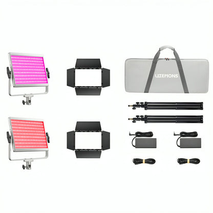 Godox LiteMons LP1200 Series Bi-Color / RGB LED Light Panel with 2800-6500K / 1800-10,000K CCT, Optiol V-Mount Battery Power, Onboard & App Control for Live Streaming, Vlogging, Video Content Creation & Studio Lighting | LP1200BI LP1200R