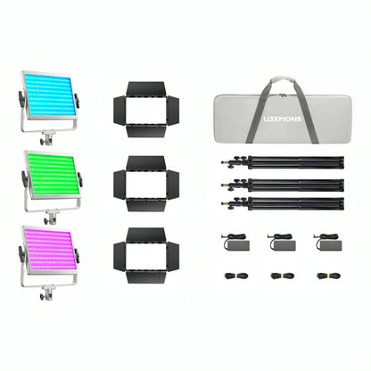 Godox LiteMons LP1200 Series Bi-Color / RGB LED Light Panel with 2800-6500K / 1800-10,000K CCT, Optiol V-Mount Battery Power, Onboard & App Control for Live Streaming, Vlogging, Video Content Creation & Studio Lighting | LP1200BI LP1200R