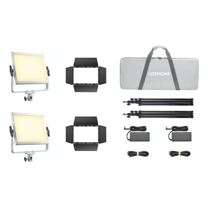 Godox LiteMons LP600 Series Bi-Color / RGB 10x8" LED Light Panel with 2800-6500K / 1800-10,000K CCT, Optiol NP-F Battery Power, Onboard & App Control for Live Streaming, Vlogging, Video Content Creation & Studio Lighting | LP600BI LP600R