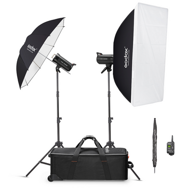 Godox SK400II-D SK400II-E Daylight 400W 3-Kit / 2-Kit 2.4G Strobe Flash Kits with Bowens S Front Accessory Mount, 5600K CCT Range, Anti-Preflash Function for Professiol Photography and Studio Lighting Equipment