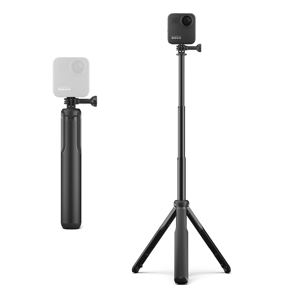 GoPro Max Grip 360 Camera Pole + 3-Section Extended Tripod with Extendable from 9" to 22" with Twist Lock Design for HERO 12 / 11 / 11 BLACK Mini / MAX Action Camera | ASBHM-002