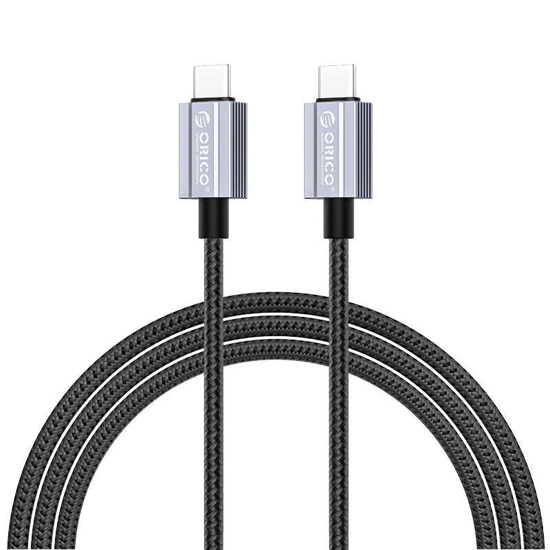 ORICO GQA100 (1m /1.5m / 2m) USB Type C to USB Type C Fast Charging Data Cable 20V/5A PD 100W, 480Mbps Transmission Rate, Nylon-Braided Aluminum Alloy for Smartphones, MacBook, Tablet, PC