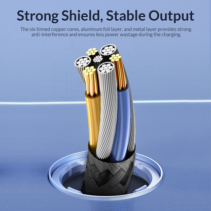 [CLEARANCE] ORICO GQAM (1m) USB-A 2.0 to microUSB Fast Charging Data Cable 5V/2.1A 10.5W, 480Mbps Transmission Rate, Nylon-Braided Aluminum Alloy for microUSB Port Devices, Smartphones, Android, Tablet