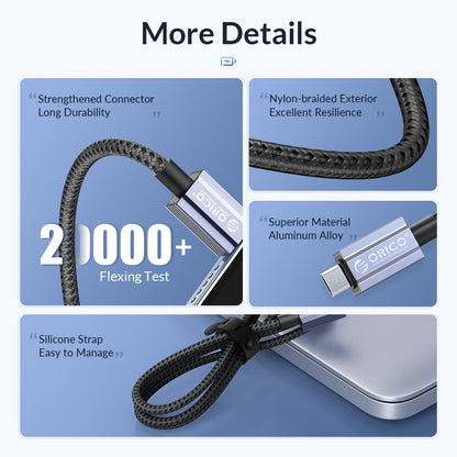 [CLEARANCE] ORICO GQAM (1m) USB-A 2.0 to microUSB Fast Charging Data Cable 5V/2.1A 10.5W, 480Mbps Transmission Rate, Nylon-Braided Aluminum Alloy for microUSB Port Devices, Smartphones, Android, Tablet