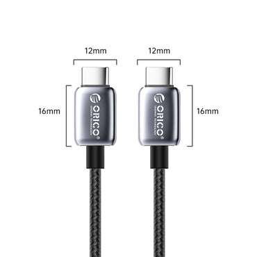 [CLEARANCE] ORICO PD 5A 100W Fast Charging USB-C to USB-C Nylon-Braided Type C Connector Charger Cable with 480Mbps Data Transfer for iPhone 16/15 Plus Pro Max, iPad Pro/Air, MacBook, Smartphones, Tablets & Computer Laptops | ORICO-GQZB100