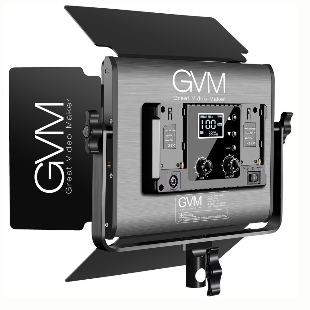 GVM 1000D RGB LED Light Panel 2-Light | 3-Light Kit Set with Onboard Controls, App Connect Bluetooth, 8 Lighting Effect Presets for Studio Photo Video Equipment