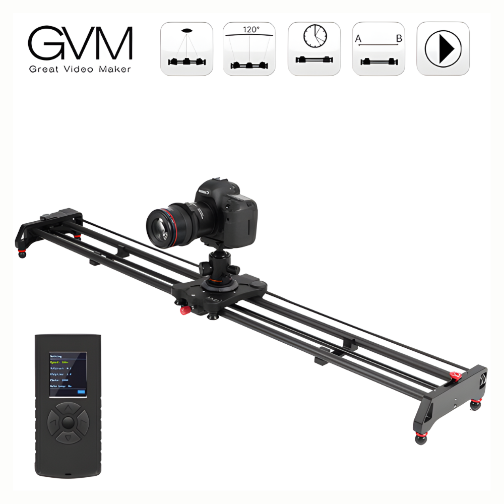 GVM GR-120QD 48" / GR-80QD 32" Carbon Fiber Motorized Camera Slider