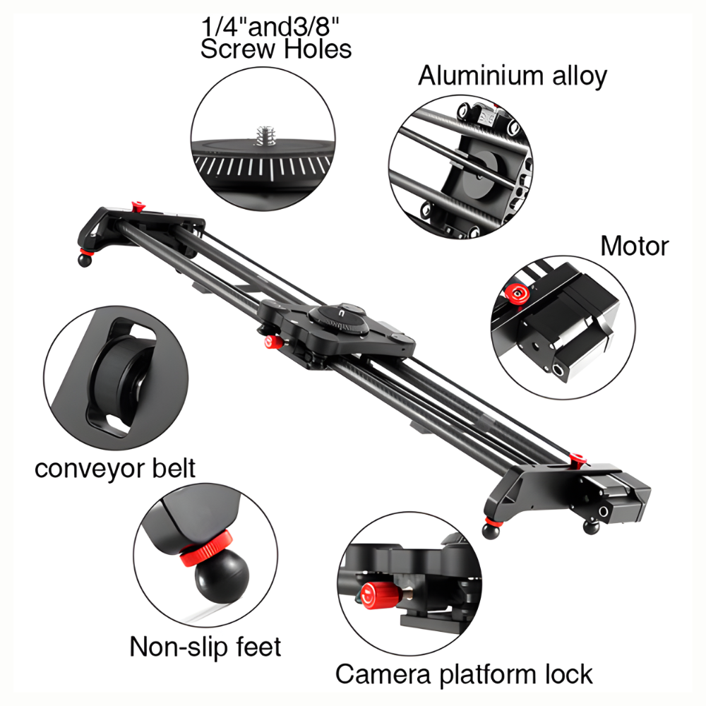 GVM GR-120QD 48" / GR-80QD 32" Carbon Fiber Motorized Camera Slider