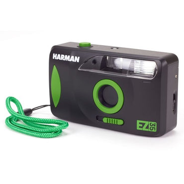 [CLEARANCE] ILFORD Harman EZ-35 Motorized 35mm Reusable Analog Film Camera with ILFORD HP5+ 135 36 and Built-In Flash for Film Photography