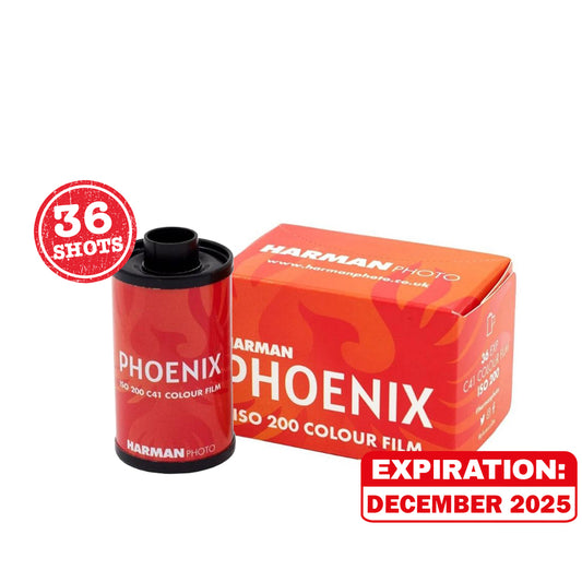 [CLEARANCE] ILFORD Harman Phoenix 200 35mm ISO Medium Speed Punchy Vibrant Color High Grain Negative Film with 36 Exposures for Film Camera Photography