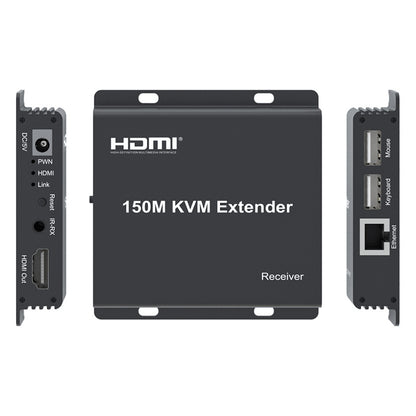 ArgoX 1080p HDMI KVM Extender Full HD Video Transmitter Receiver with Up to 150m Transmission Range, RJ45 Ethernet Lan Network Port, Bi-Directional IR, USB Keyboard and Mouse Control for PC, TV, Monitor, Laptop | HDES31