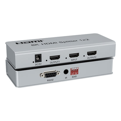 ArgoX Ultra HD 2.0 HDMI Splitter 1X2 / 1X4 / 1X8 - 8K 60Hz Input Video Switcher with IR Control Function, Supports HDR 3D Video Format, EDID Management, Output Downscaling for TV, Monitor, Projector, PC | HDSP8K-2 HDSP8K-4 HDSP8K-8