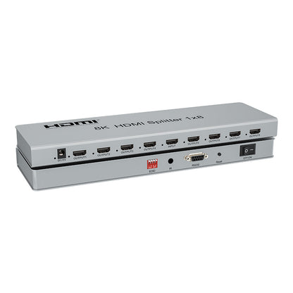 ArgoX Ultra HD 2.0 HDMI Splitter 1X2 / 1X4 / 1X8 - 8K 60Hz Input Video Switcher with IR Control Function, Supports HDR 3D Video Format, EDID Management, Output Downscaling for TV, Monitor, Projector, PC | HDSP8K-2 HDSP8K-4 HDSP8K-8