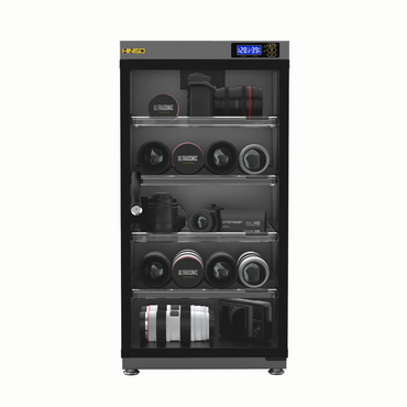 Hiniso 100L Electric Dry Cabinet Dehumidifier Digital Automatic Humidity Controller with Adjustable Shelves, LED LCD Display for Jewerly, Leather Bags, Electronics, DSLR and Mirrorless Camera, Lens, Photography Equipment Storage | AD-100S